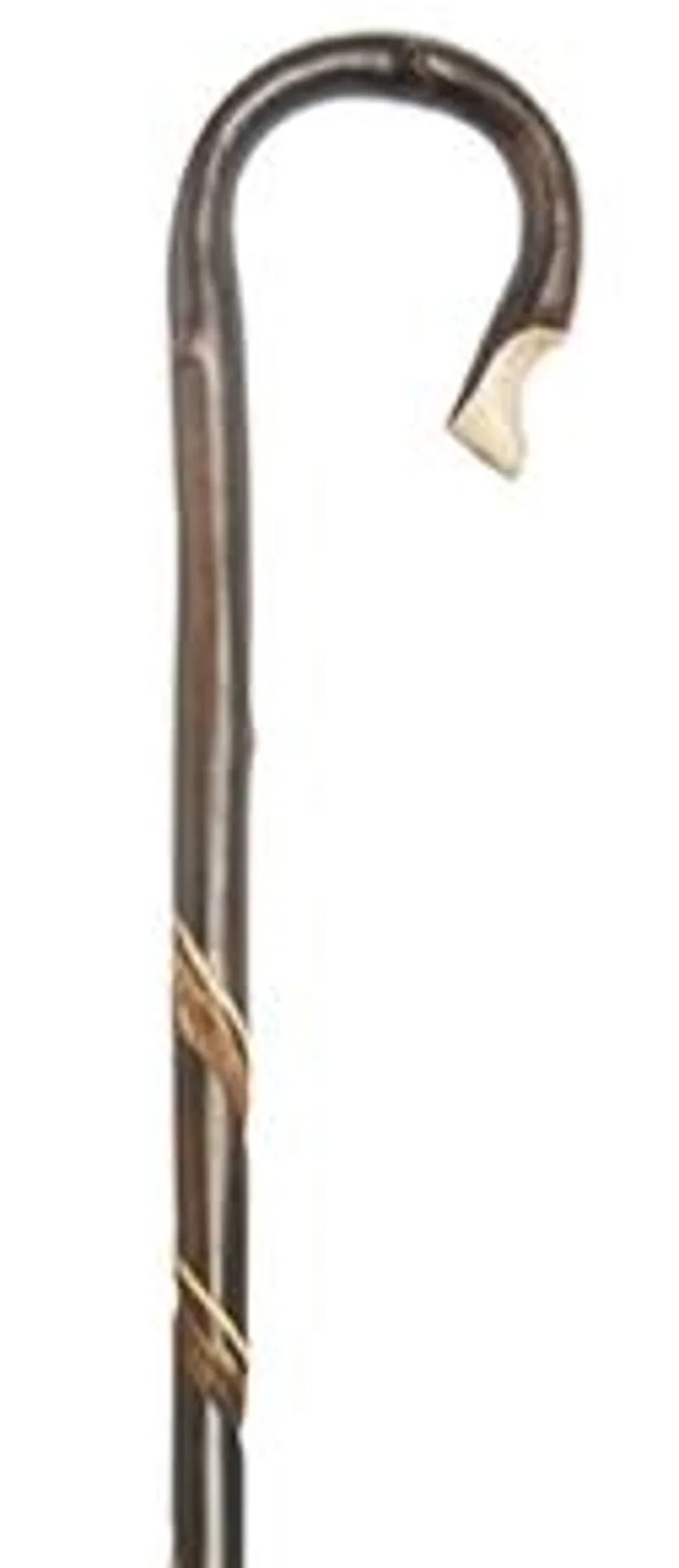 Classic Canes Shepherds Crook Scorched Double Spiral
